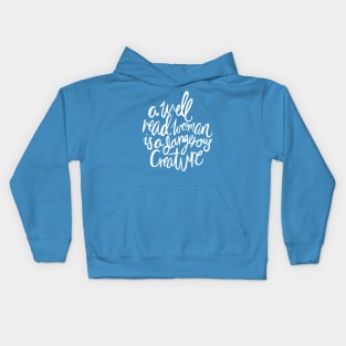 Well Read Woman Quote Kids Hoodie